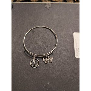 Bangle Charm Bracelet Handmade Military NAVY WIFE Charm Navy Anchor